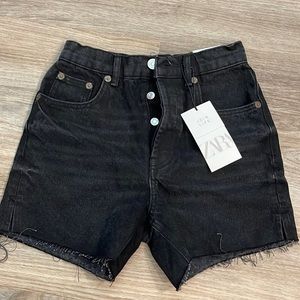 Zara high waisted denim shorts size 24